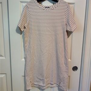 Buffalo David Bitton Dusty Pink and White Striped Dress